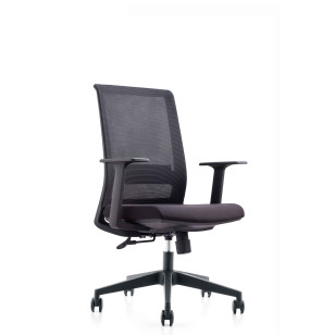 鍍鉻底座黑色網狀接待會議訪客椅AS-6212B